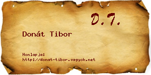 Donát Tibor névjegykártya