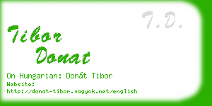 tibor donat business card